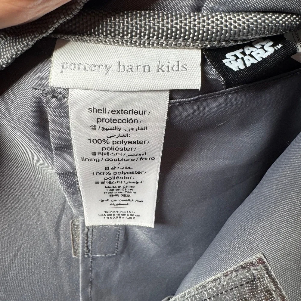 Pottery Barn Star Wars Grogu Glow-in-the Dark Small Backpack EUC